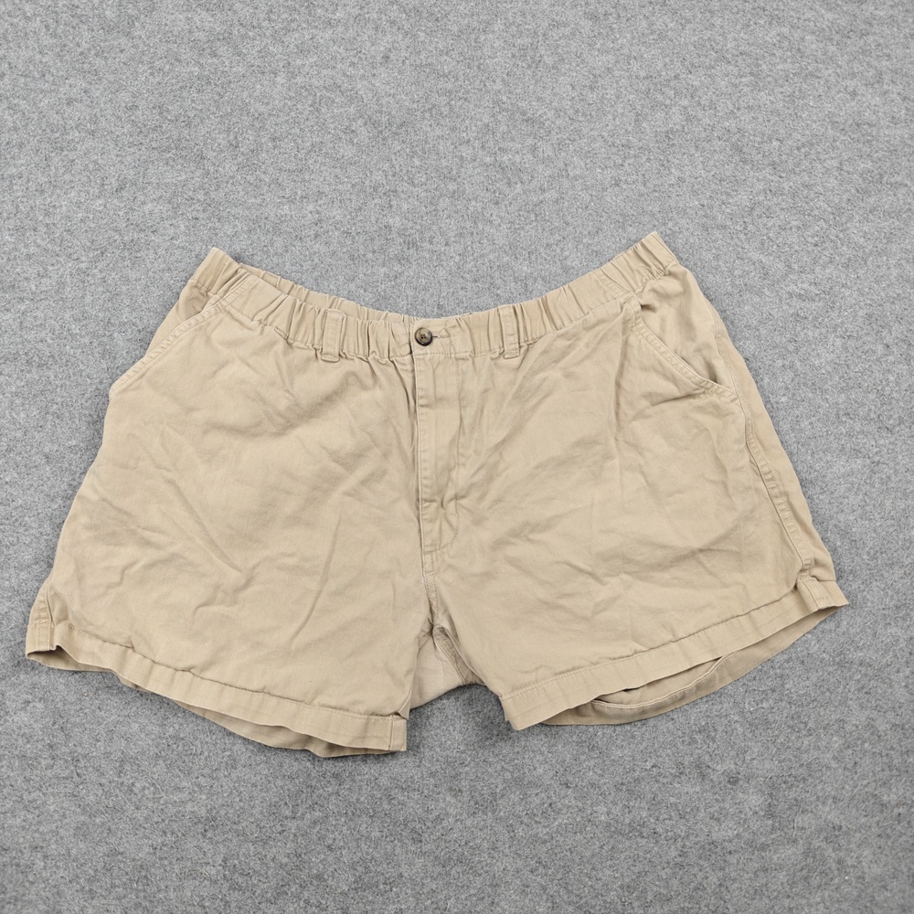 Washed Stoned Beaten SNAPPERS Vintage Shorts Mens XL Beige Chino Cotton Relaxed